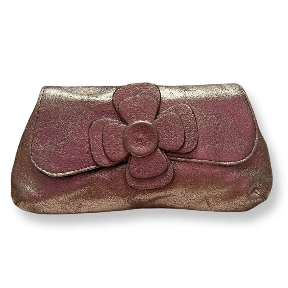 NEW Gold Flower Clutch